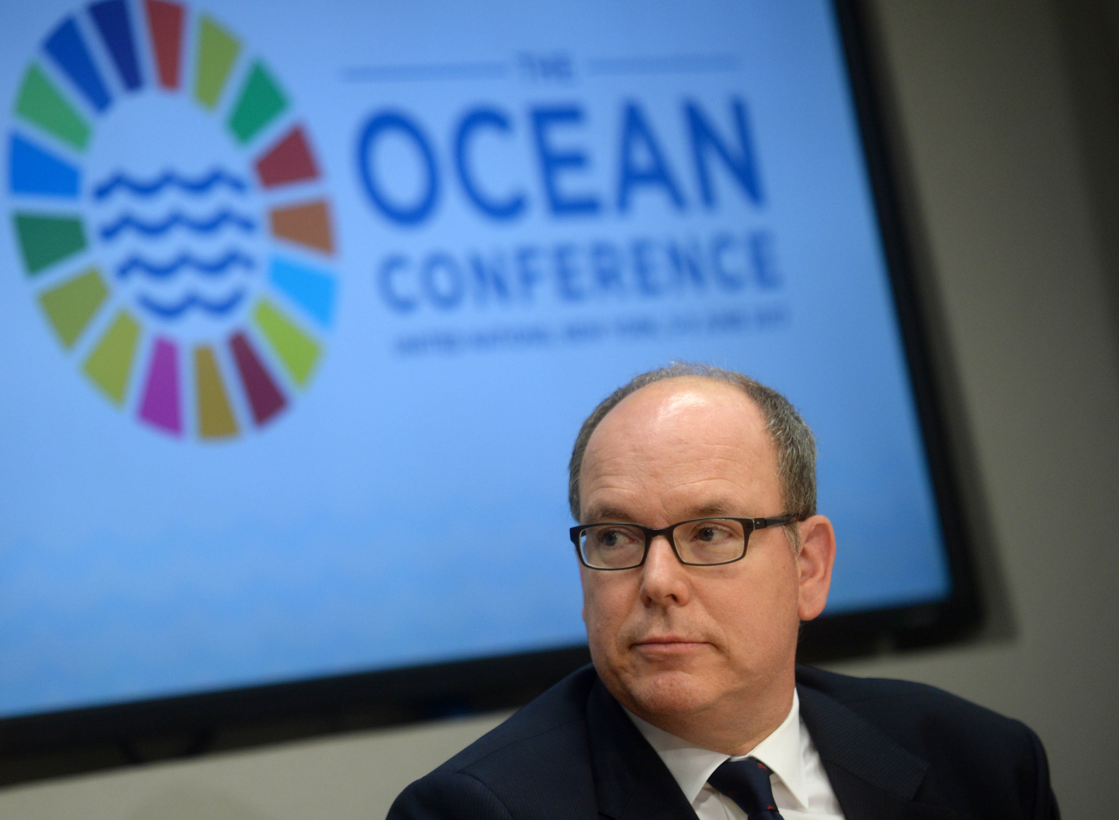 Photo by: Dennis Van Tine/STAR MAX/IPx
2017
6/7/17
Prince Albert II of Monaco at a Press Briefing  on the Ocean Conference at UN Headquarters in New York City.