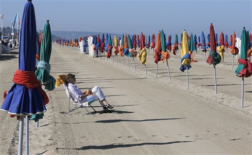 Sulla spiaggia a fine estate