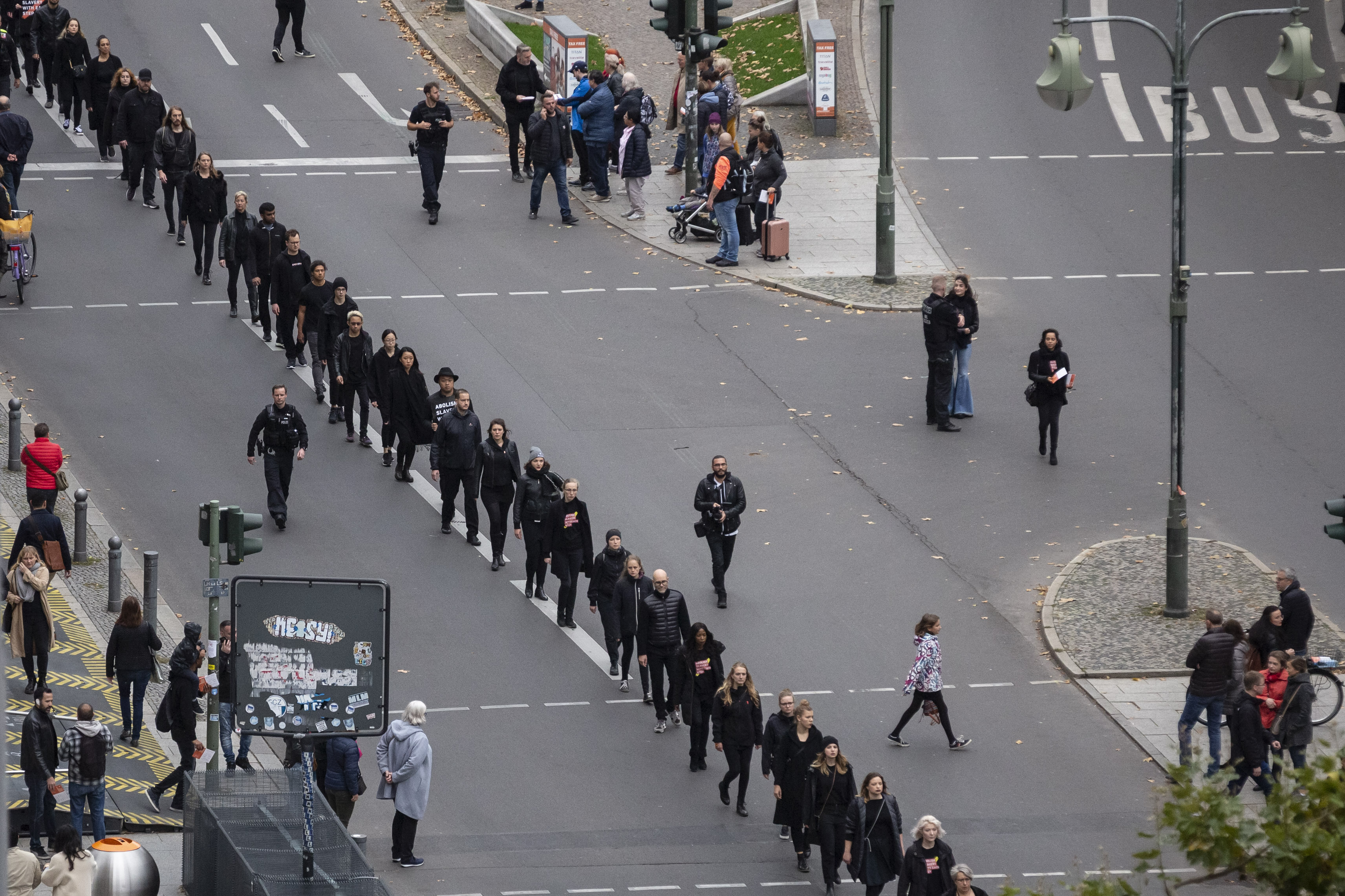 19 October 2019, Berlin: Participants of the worldwide 