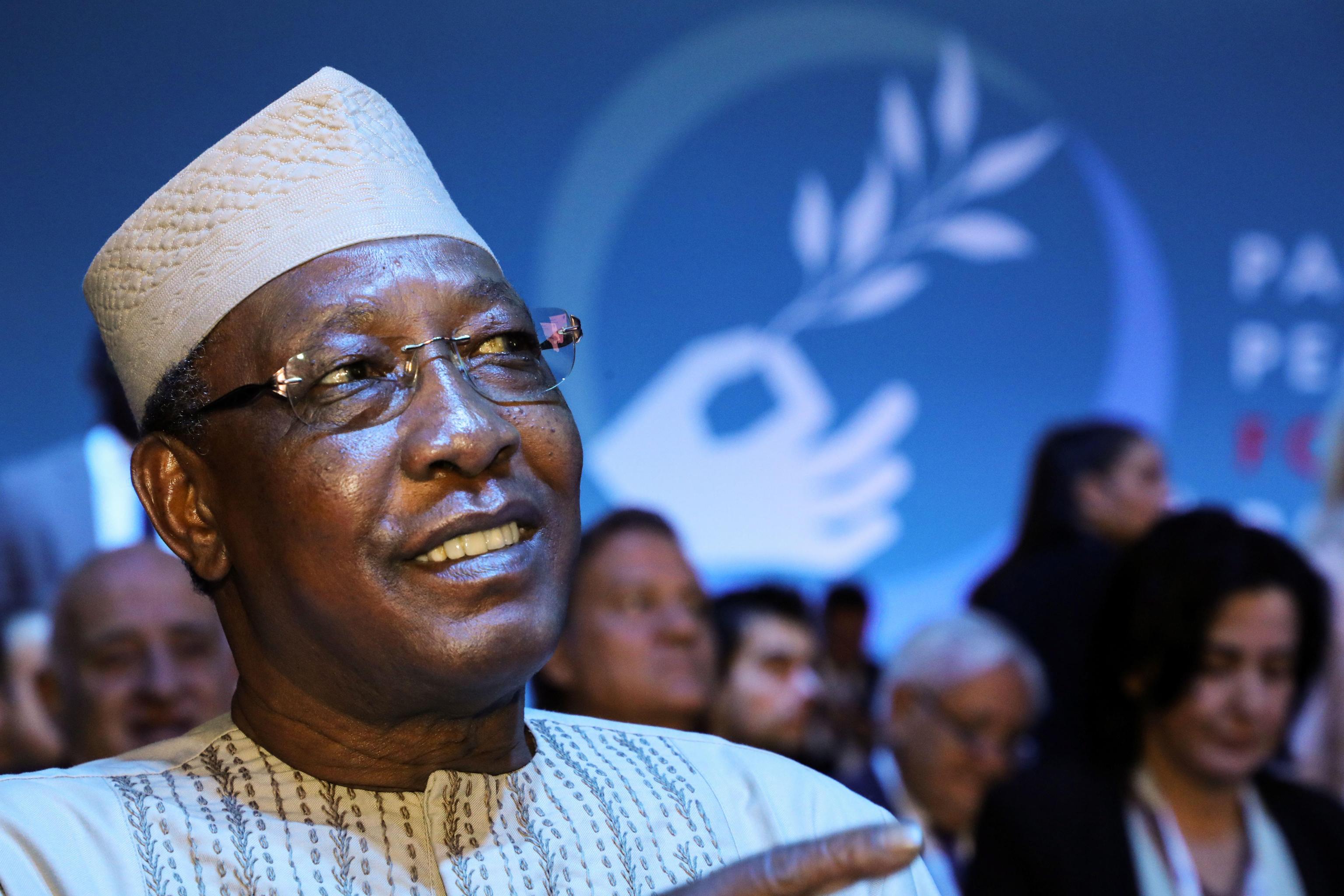 epa07990149 Chadian President Idriss Deby attends the plenary session of the Paris Peace Forum, in Paris, France, 12 November 2019. The international event on global governance issues and multilateralism takes place on 12 to 13 November in Paris.  EPA/LUDOVIC MARIN / POOL MAXPPP OUT
