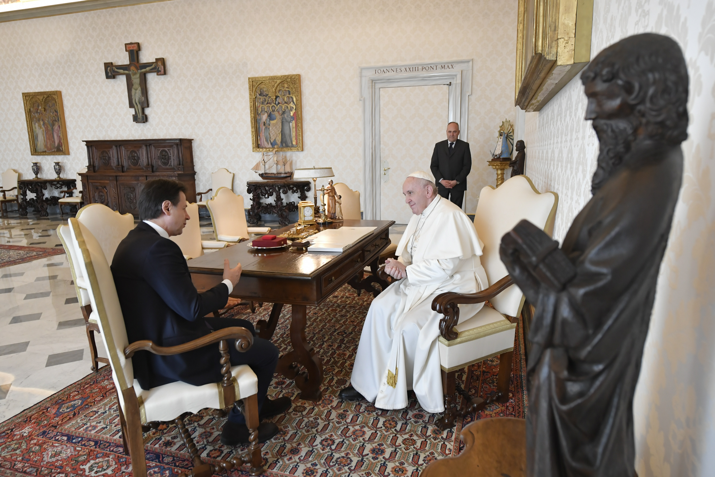 Papa Francesco e Giuseppe Conte