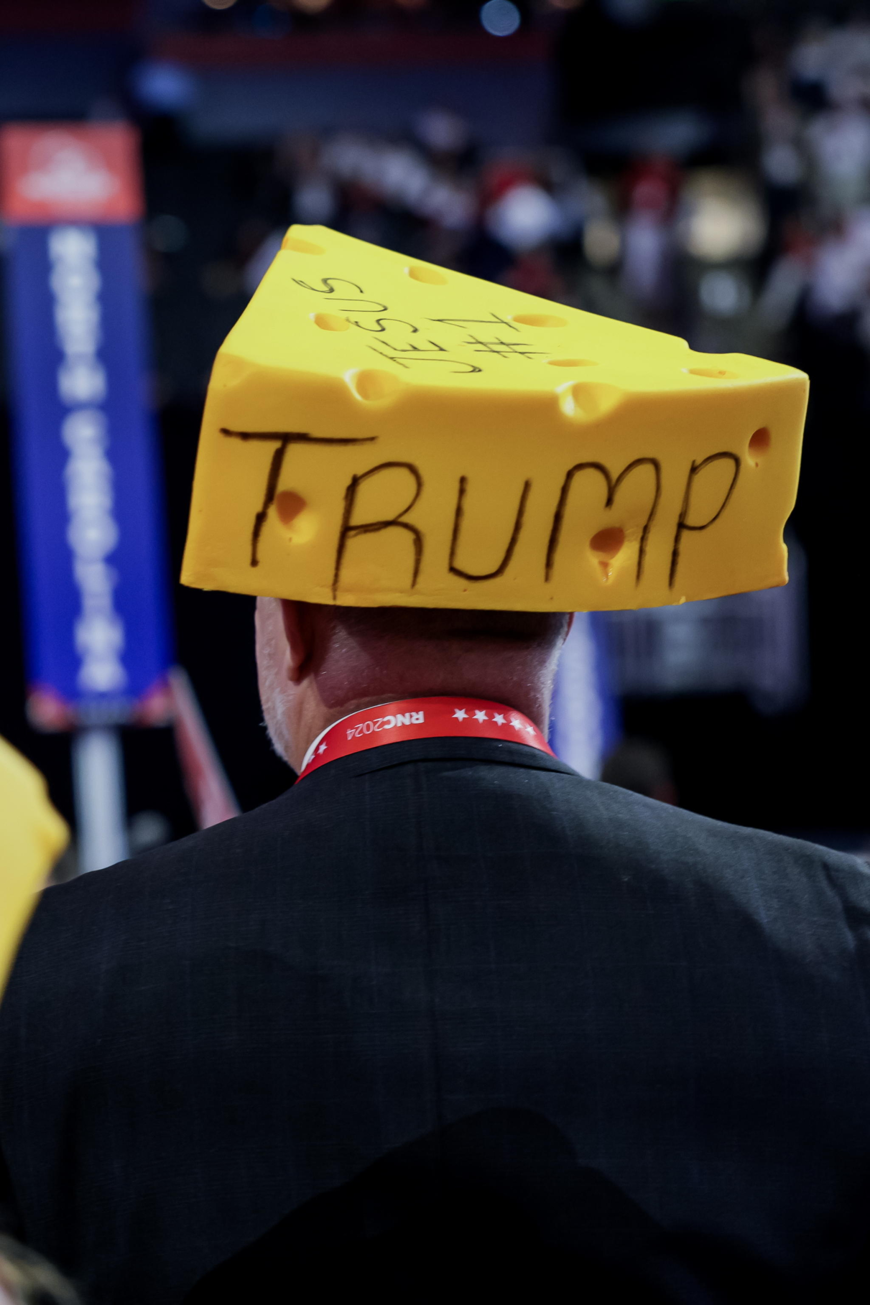 epa11486376 Wisconsin delegates wear cheese head hats on the fourth day of the Republican National Convention (RNC) at Fiserv Forum in Milwaukee, Wisconsin, USA, 18 July 2024. The convention comes days after a 20-year-old Pennsylvania man attempted to assassinate former president and current Republican presidential nominee Donald Trump. The 2024 Republican National Convention is being held 15 to 18 July 2024 in which delegates of the United StatesÕ Republican Party select the party's nominees for president and vice president in the 2024 United States presidential election.  EPA/ALLISON DINNER