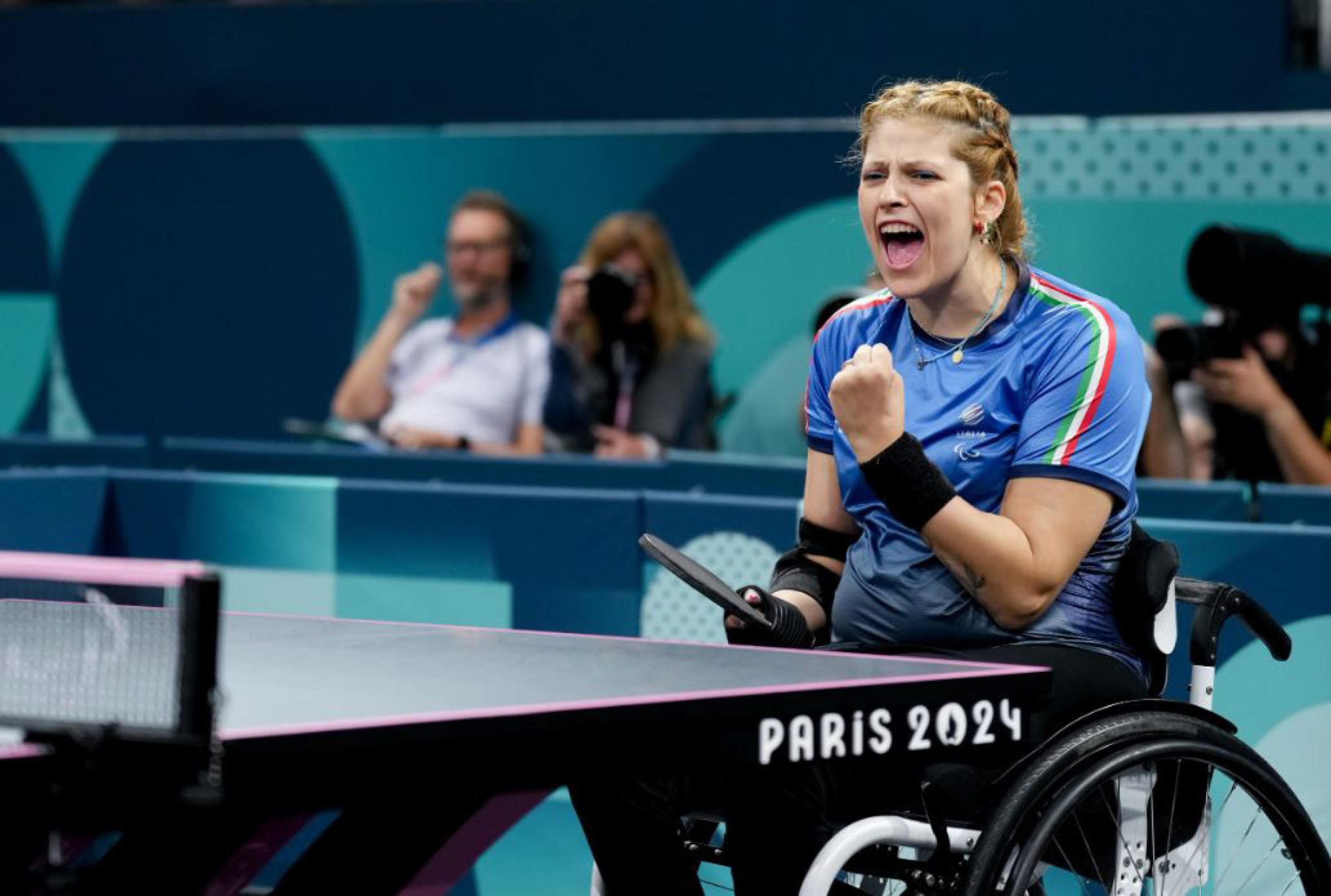 Giada Rossi è in finale nel tennistavolo alle Paralimpiadi di Parigi 2024, 05 settembre 2024. In semifinale ha battuto 3-2 la polacca Dorota Buclaw, e domani affrontera' per l'oro la cinese Jing Liu.
ANSA / CIP +++ HANDOUT PHOTO - NO SALES - EDITORIAL USE ONLY - NPK+++