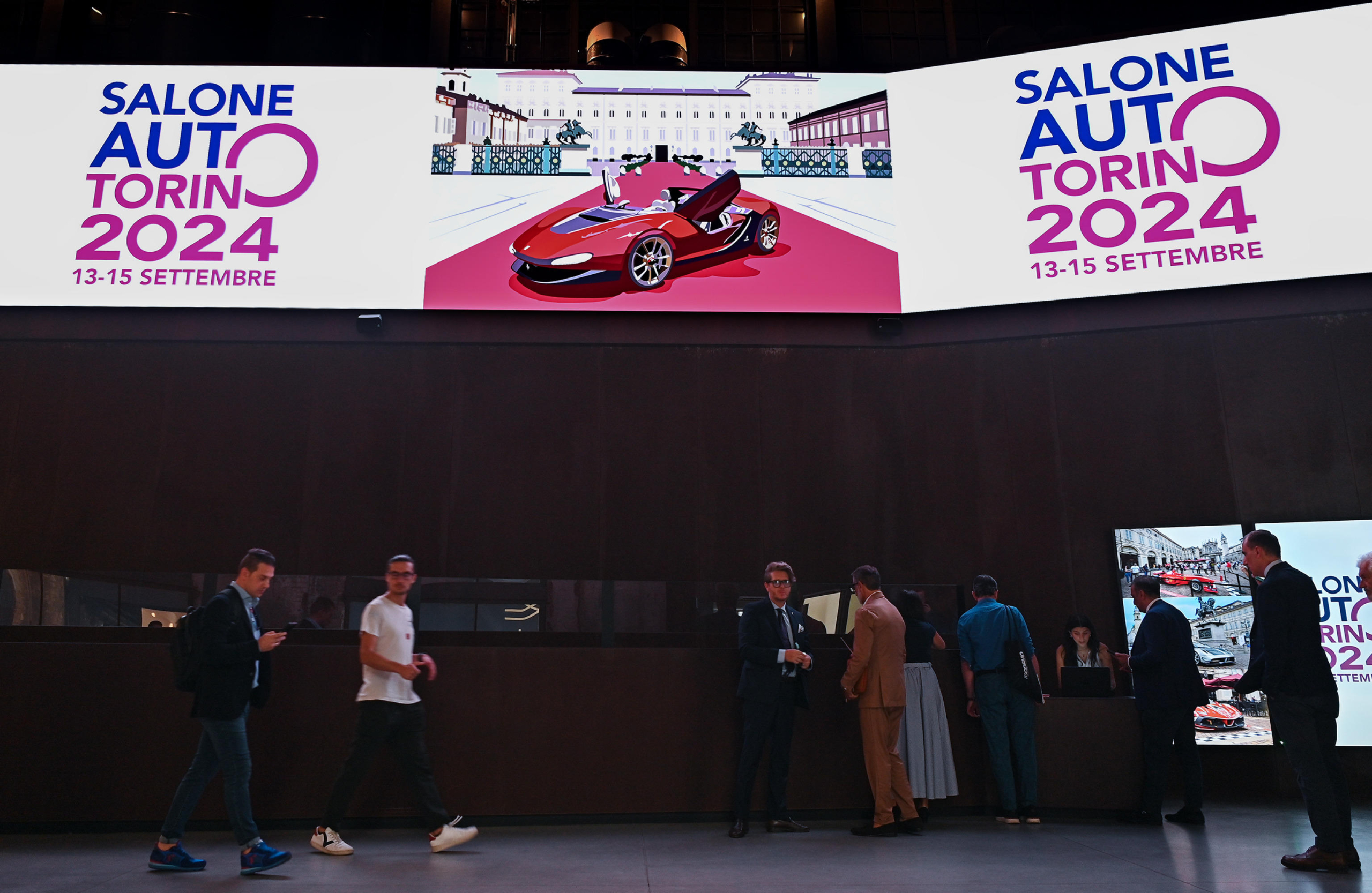 Conferenza stampa di presentazione  del primo salone auto Torino 2024 presso OGR, Torino, 11 settembre 2024 ANSA/ALESSANDRO DI MARCO