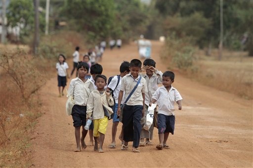 Bambini in Cambogia