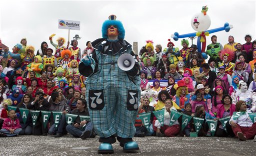 Raduno internazionale dei clown in Messico