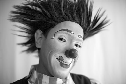 Alcuni ritratti dei partecipanti al raduno internazionale dei clown in Messico