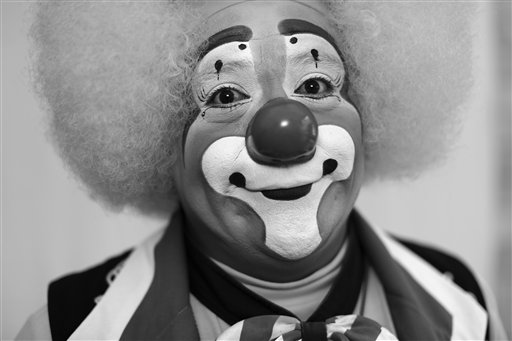 Alcuni ritratti dei partecipanti al raduno internazionale dei clown in Messico