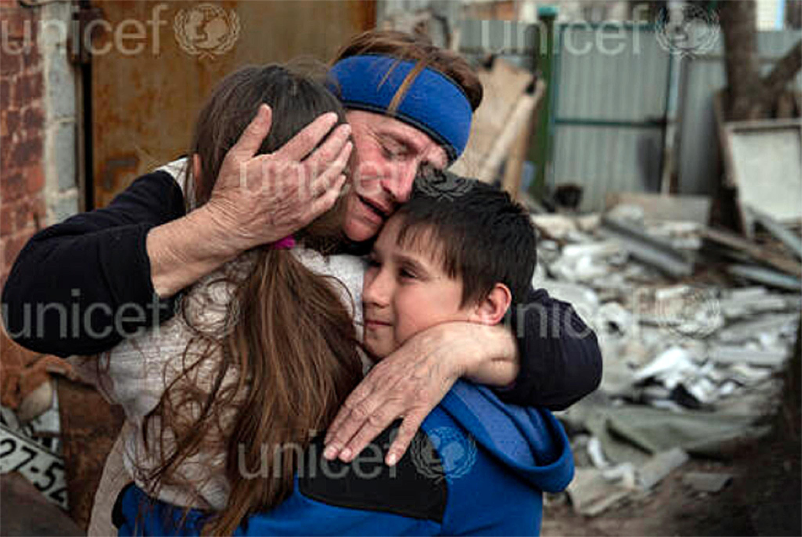 Un'immagine rilasciata dall'ufficio stampa dell'Unicef, Kiev, 12 maggio 2022.  