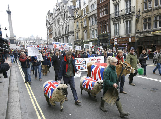 Agricoltori in marcia su Londra