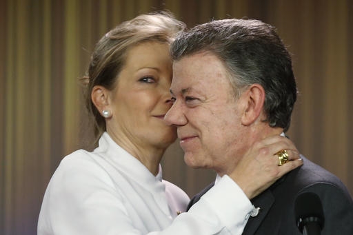 Juan Manuel Santos e la moglie