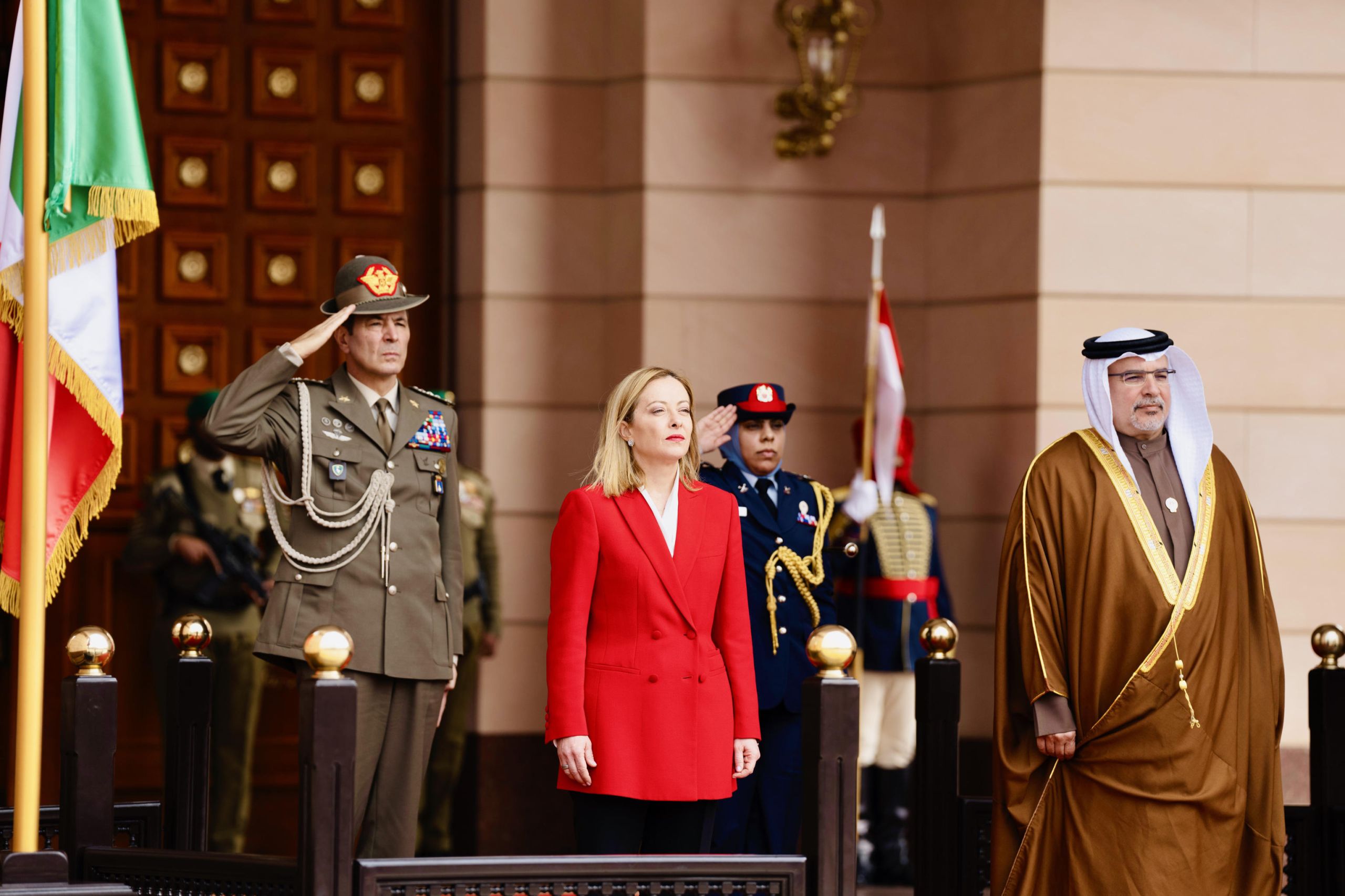 Un momento della visita della Premier Giorgia Meloni ad AL'-ULA in Arabia Saudita nel corso della quale ha incontrato il Principe Mohammad Bin Salman, 27 Gennaio 2025. ANSA/US PALAZZO CHIGI ATTILI