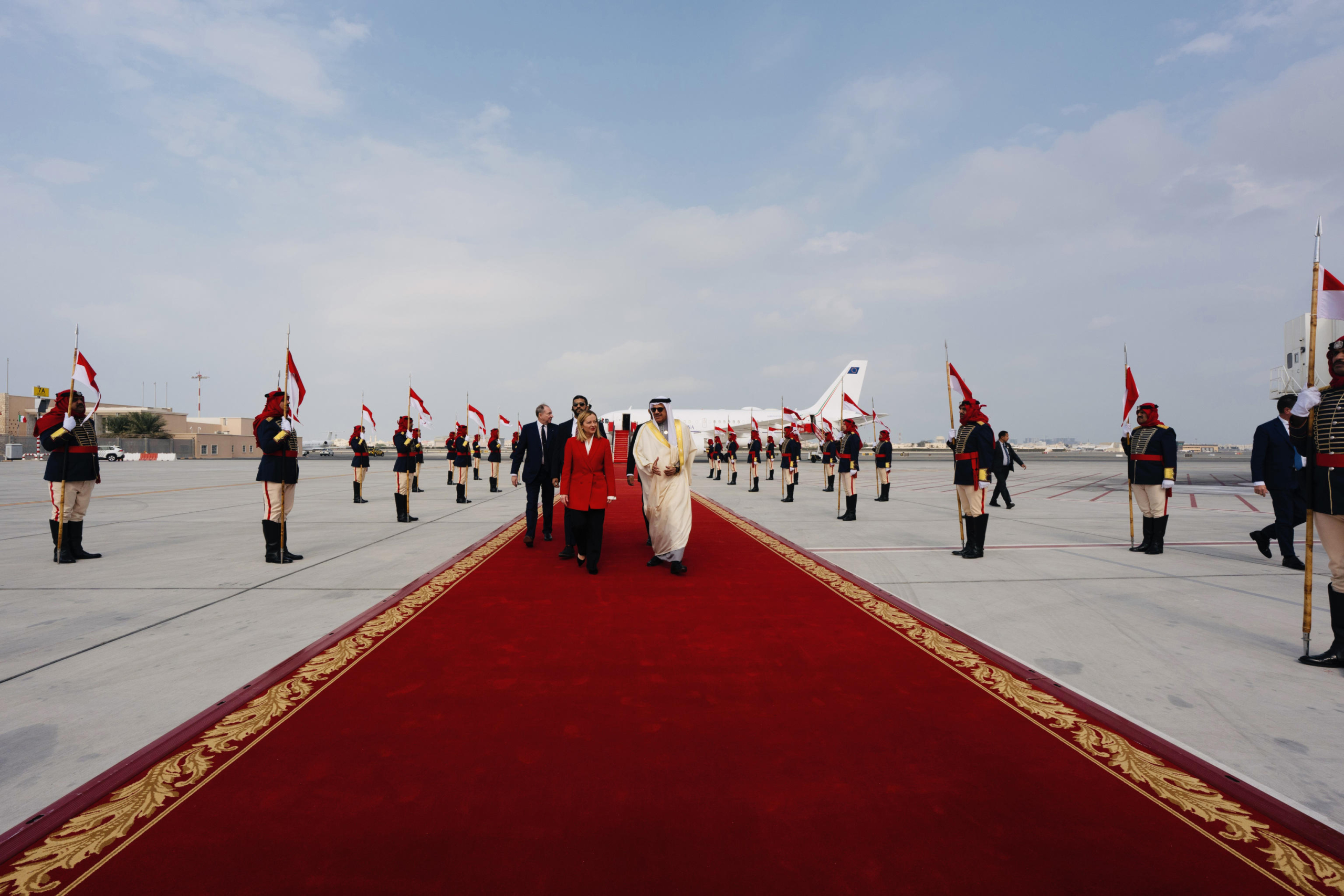 Un momento della visita della Premier Giorgia Meloni ad AL'-ULA in Arabia Saudita nel corso della quale ha incontrato il Principe Mohammad Bin Salman, 27 Gennaio 2025. ANSA/US PALAZZO CHIGI ATTILI