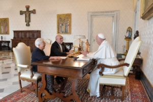 2 settembre 2019: Maria Voce e Jesús Morán in Vaticano incontrano papa Francesco