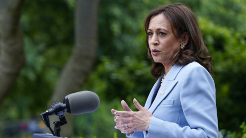 FILE - Vice President Kamala Harris speaks in the Rose Garden of the White House in Washington, May 17, 2022.  Harris will speak with abortion providers from states with some of the nation’s strictest restrictions on the procedure Thursday to thank them for their work, The White House said Harris will meet virtually meeting with medical professionals practicing in Oklahoma, Kansas, Texas, Missouri and Montana.  (AP Photo/Susan Walsh, File)