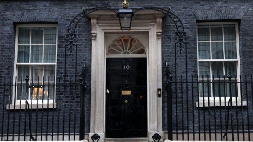 epa11458348 Downing Street in London, Britain, 05 July 2024. Britons went to the polls on 04 July 2024, which the Labour party, led by Keir Starmer, won with a majority.  EPA/ANDY RAIN