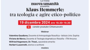 Webinar di Nuova Umanità su Klaus Hemmerle